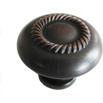 Hardware House 152525 Round Knob, Oil Rubbed Bronze ~ 1 1/4&quot;