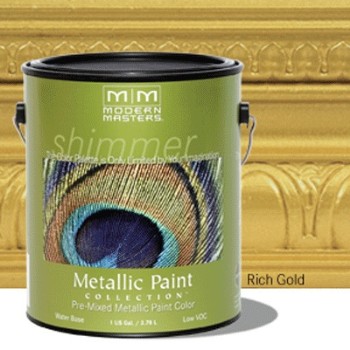 Modern Masters ME701-GAL Metallic Paint, Rich Gold/Satin  ~ Gallon