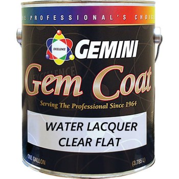 TWP/Gemini 164-1 Gemini Gem Coat Water Lacquer,   Clear Flat ~ Gallon