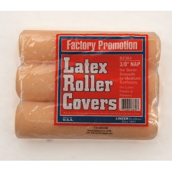 Linzer  B2383 Roller Covers, 3 Pack ~ 9&quot; x 3/8&quot;