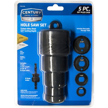 Century Drill &amp; Tool   05495 5pc Carbon Holesaw Set