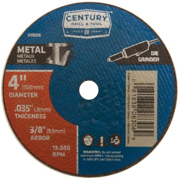 Century Drill &amp; Tool   08306 4x.035 Mtl Cutoff Wheel