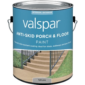 Valspar/McCloskey 024.0082030.007 Porch &amp; Floor Anti-Skid Coating, Gray ~ Gallon