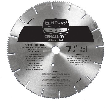 Century Drill &amp; Tool   08207 Steel Saw Blade, 16 Slots ~ 7 1/4&quot;