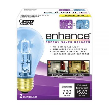 Feit Electric  Q53A/CL/D/2 enhance&#194;&#174;  Energy Saving Bulb, Clear ~ 53 Watt