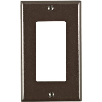 Leviton 002-80401 Decora Standard Wall Plate ~ Brown