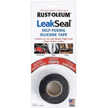 Rust-Oleum 275795 Leakseal Silicone Tape ~ Black