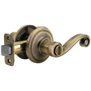 Kwikset 97300-822 Lido Privacy Lock ~ Antique Brass