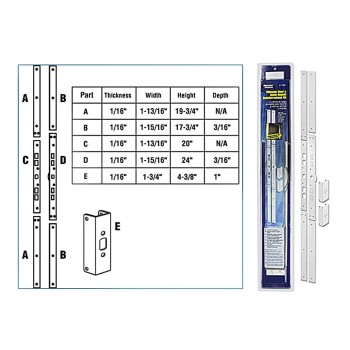 PrimeLine/SlideCo U11026 Door Jamb Repair/Reinforcement Kit