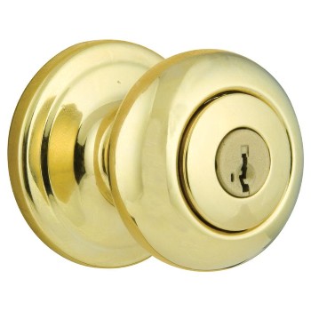 Kwikset 97402-734 Juno Entry Lock with SmartKey ~ Polished Brass