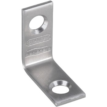 National N348-292 Stainless Steel Corner Brace 1&quot; x 1/2&quot;