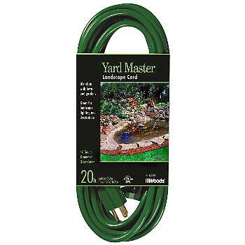 Coleman Cable 02352 Green Outdoor Extension Cord, 16/3  ~ 20ft
