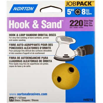 Norton 07660749218 49218 5x8 220g Hooks&amp;Sand Disc