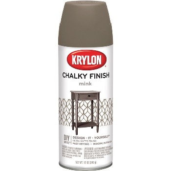 Krylon 4106 Chalky Finish Spray Paint,   Mink ~ 12 oz Cans