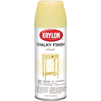 Krylon 4114 Chalky Finish Spray Paint, Wheat ~ 12 oz Cans