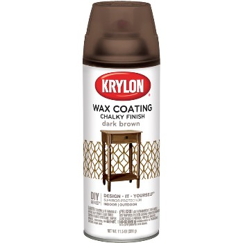 Krylon 4119 Chalky Finishing Spray Wax,   Dark Brown ~ 11.75 oz Cans