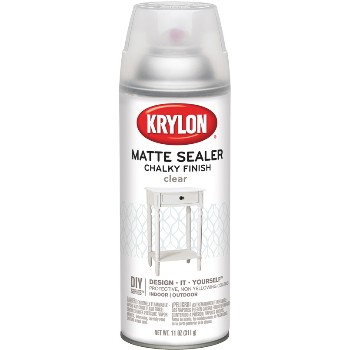 Krylon 4117 Chalky Finish Spray Paint, Clear Sealer ~ 12 0z Cans