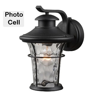 Hardware House 212274 Wall Lantern, Black Photo Cell ~ 11 1/4&quot;