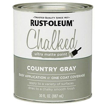 Rust-Oleum 285141 Chalked Ultra Matte Paint,  Country Gray ~ 30 oz