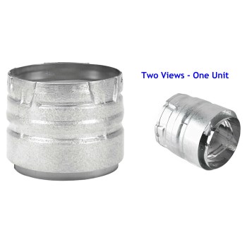 DuraVent   3PVL-AD Wood Pellet Stove Vent Pipe Adapter, Galvanized Finish  ~ 3&quot;
