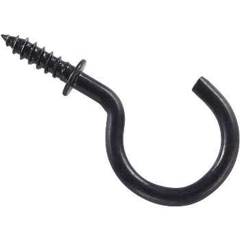 National N119-729 Cup Hooks, Black Finish ~ 1&quot;