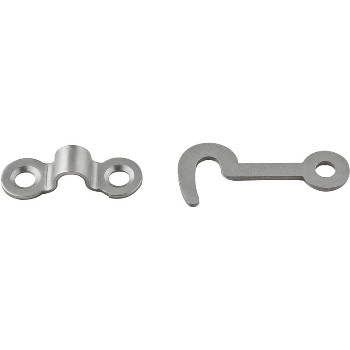 National N211-017 Steel Hook and Staple, Satin Nickel