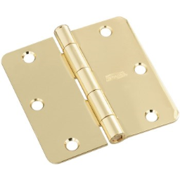 National N830-321 Polished Brass 1/4" Radius Door Hinge ~ 3 1/2" - 3 Pack