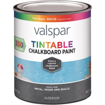 Valspar/McCloskey 410.0068008.005 Tintable Chalkboard Paint ~ Quart