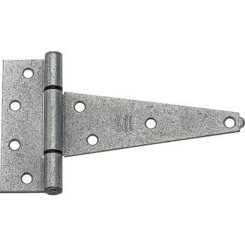 National N129-445 Extra Heavy Duty T Hinges, Galvanized Finish ~ 6&quot;