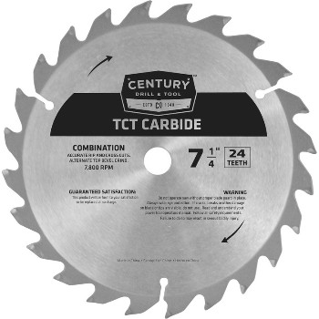 Century Drill &amp; Tool   09107 Carbide Tip Circular 24t Saw Blades ~ 7 1/4&quot;