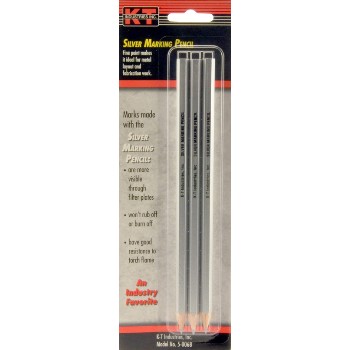 K-T Ind 5-0068 Marking Pencil, Silver ~ 3 Pack