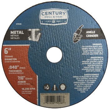 Century Drill &amp; Tool   75528 6x.040 Metal Cut Wheel