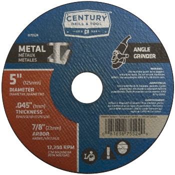 Century Drill &amp; Tool   75524 5x.045 Metal Cut Wheel