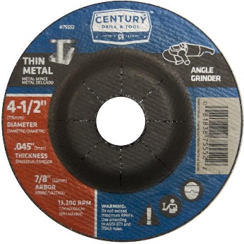 Century Drill &amp; Tool   75552 4-1/2x.045 Mtl Cut Wheel