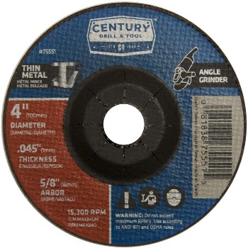 Century Drill &amp; Tool   75551 4x.045 Metal Cut Wheel