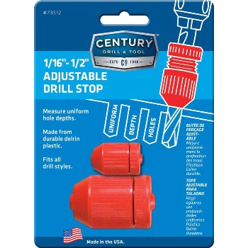 Century Drill &amp; Tool   73512 Drill Stop Set, Adjustable ~ 2 Piece