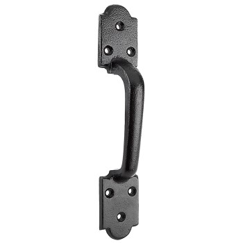 National N100-055 Arched Gate Pull, Black ~ 8 1/2&quot;
