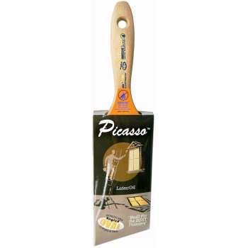 Proform Tech  PIC5-1.5 The Bull&#226;&#8222;&#162;   Picasso Angled Oval Sash Brush,  Short Handle  ~ 1.5&quot;