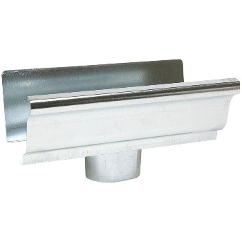 Amerimax   29010 Style K Galvanized Steel Gutter End with Drop ~ 5 inch