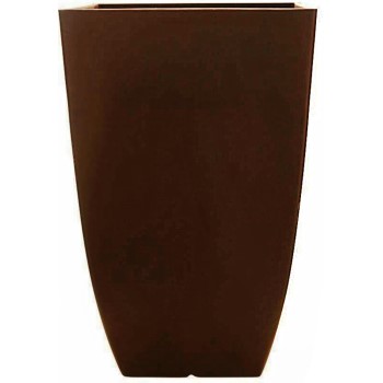 Southern Patio HDR-029892 Newland Series Outdoor Square Planter, Coffee ~ 21&quot; H