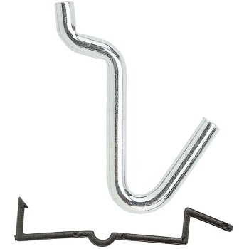 National N180-022 Locking Curved Pegboard Hook, Zinc ~ 1/4&quot;