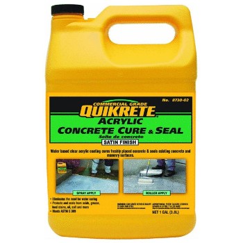 Quikrete   873002 Acrylic Concrete Cure &amp; Seal, Satin ~ 1 gallon