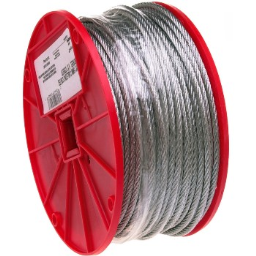 Apex/Cooper Tool  7000327 Uncoated Cable on Reel, Galvanized Finish ~ 3/32" x 500 Ft