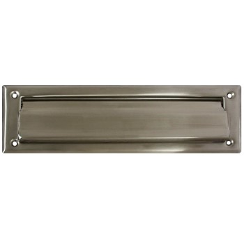 National N325-290 Solid Brass Mail Slot, Satin Nickel Finish ~ 2&quot; x 11&quot;