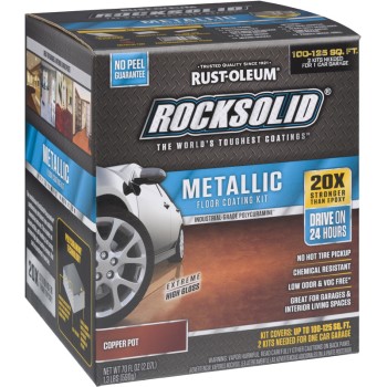 Rust-Oleum 286894 RockSolid Metallic Floor  Kit,  Copper Pot