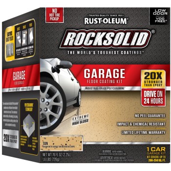 Rust-Oleum 60007 RockSolid Garage Floor Coating Kit, Tan