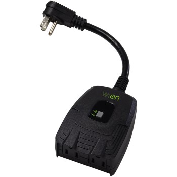 Coleman Cable 50049 WiON 2 Outlet Outdoor Wi-Fi Switch ~ 125V/15A