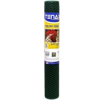 Tenax Corp 72121128 Poultry Fence Netting, Green ~ 3&#39; x 25&#39;