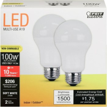 Feit Electric  A1600/827/10KLED/2 Led Bulb