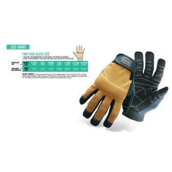 Boss 5206X Padded Knuckle Utility Gloves ~ XL